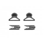 Goggle Swivel Clips 36mm for helmet with rails - Black [FMA]